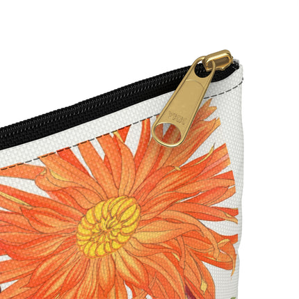 Dahlia Accessory Pouch – Botanical Art Design Inspired By Tanigami Kônan