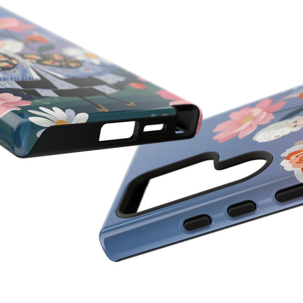 🌸🎀 The Grand Floral Promenade Phone Case – Art Deco Fashion Fantasy