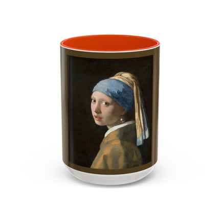 Girl with a Pearl Earring by Johannes Vermeer Colorful Mugs (11oz, 15oz)