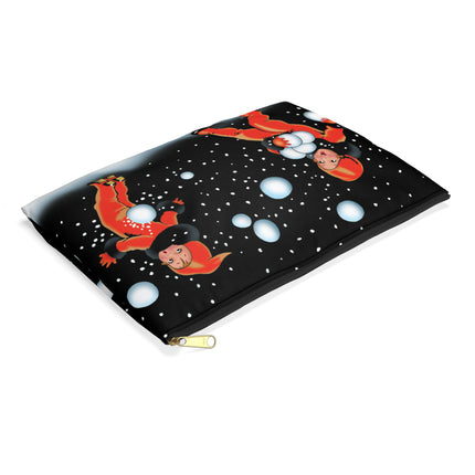 A Festive Snowball Accessory Pouch