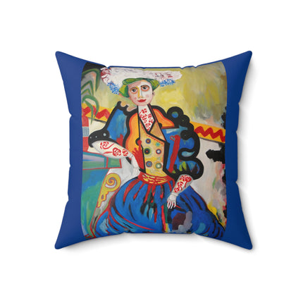 A Mulher by Amadeo de Souza-Carosa Spun Polyester Square Pillow