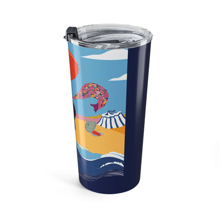 Beachside Promenade 20oz Tumbler – Chic Summer Stroll & Coastal Glamour