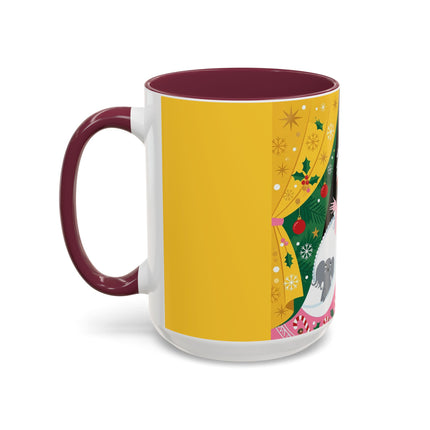 💌🎄 The Christmas Letter Of Holly House Colorful Mug – Whimsical Art Deco Holiday Charm