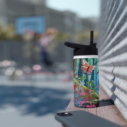 A Colorful Raptor Stainless Steel Water Bottle