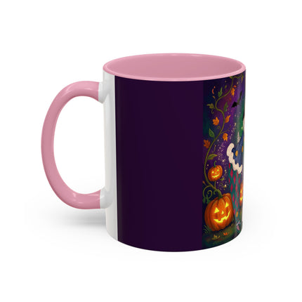 🎭🎃 The Masquerade Beneath The Pumpkin Lantern Colorful Mug – Theatrical Halloween Charm