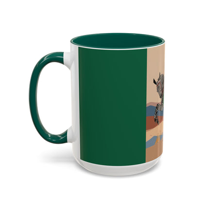 Zebra Rider Colorful Mugs – Safari Chic & Art Deco Adventure