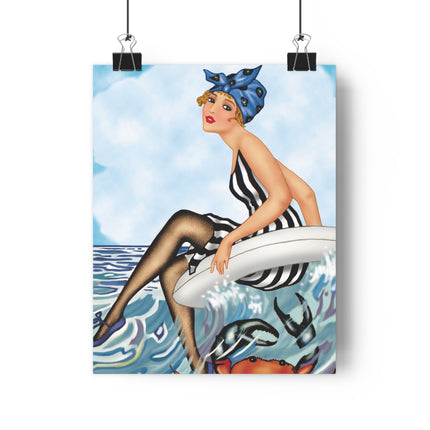 Playful Waves and Fashion Follies Giclée Art Print