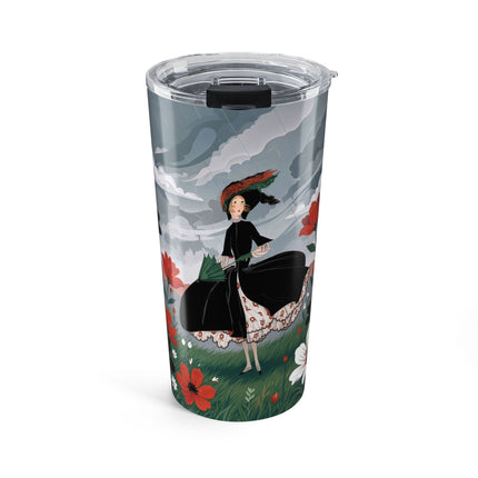 🌧️🌺 The Stormy Flower Walk Tumbler, 20oz – Art Deco Floral Fashion