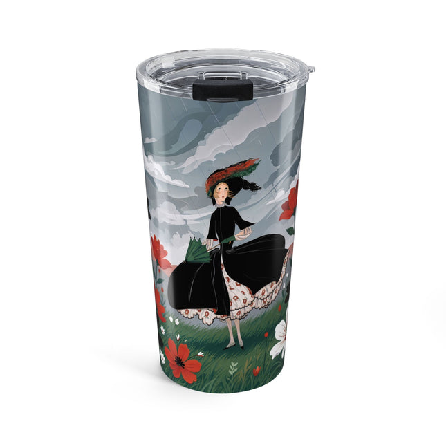 🌧️🌺 The Stormy Flower Walk Tumbler, 20oz – Art Deco Floral Fashion