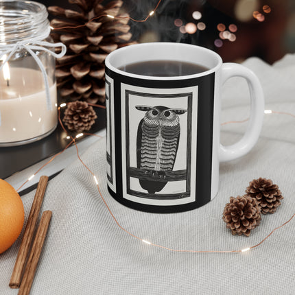 Horned Owl by Samuel Jessurun de Mesquita Ceramic Mug 11oz