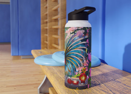 Cyberpunk Rooster Stainless Steel Water Bottle