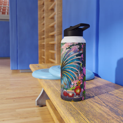 Cyberpunk Rooster Stainless Steel Water Bottle