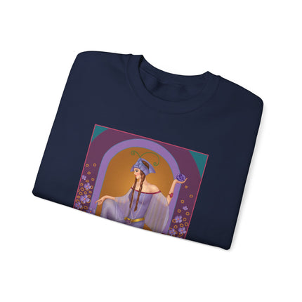 February & Amethyst (from the Gem Series) by Sofia Chiostri Heavy Blend™ Crewneck Sweatshirt