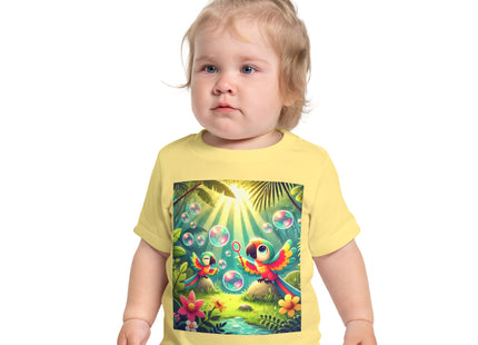 Parrots and Bubbles Baby Short Sleeve T-Shirt