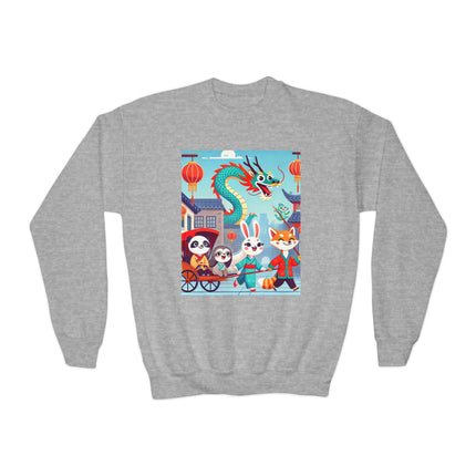 The Little Dragon and Friends Youth Crewneck Sweatshirt – Friendship, Adventure & Playful Charm