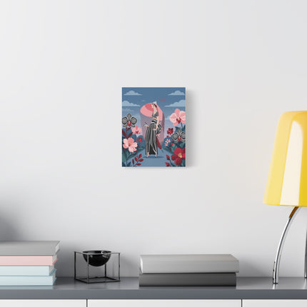 🌸🖤 The Striped Orchid Promenade Placemat – Art Deco Floral Fashion