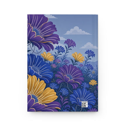 🌞💜 The Lady Of The Golden Sunflower Garden Hardcover Journal – Art Deco Floral Fantasy