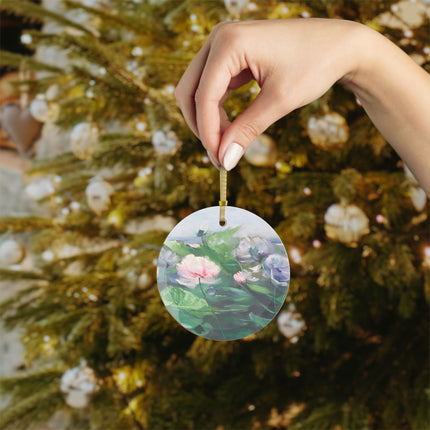 Water Lilies by Karl Hagemeister Glass Ornament