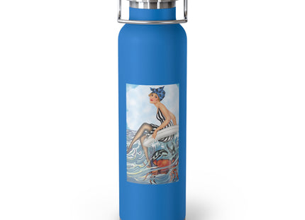 Playful Waves and Fashion Follies Copper Vacuum Insulated Bottle, 22oz