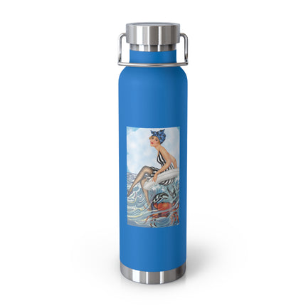 Playful Waves and Fashion Follies Copper Vacuum Insulated Bottle, 22oz
