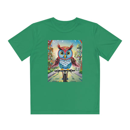 Cycling Owl Youth Competitor Tee – Urban Adventure & Playful Energy