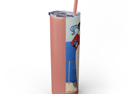 Costume de Yacht by George Barbier Skinny Tumbler with Straw, 20oz
