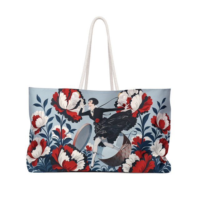 ❤️🌺 The Scarlet Blossom Dancer Weekender Bag – Art Deco Fashion Whimsy