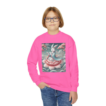 Lotus Garden Melody Youth Crewneck Sweatshirt – Serenity, Harmony & Dreamlike Beauty
