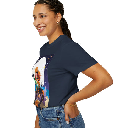 Moonlit Pirate Halloween Unisex Garment-Dyed T-shirt