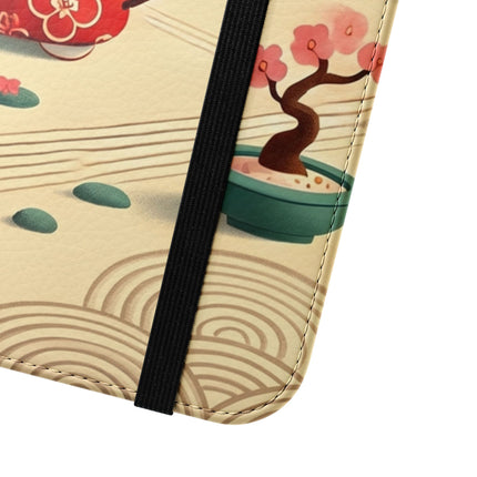 🏹🌸 Archer Kitten in the Zen Garden Flip Case – Focus, Whimsy & Zen Balance