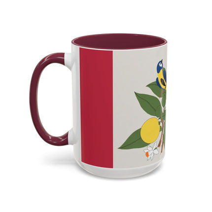Blue Tit & Butterfly Colorful Mugs – Spring Harmony & Delicate Beauty