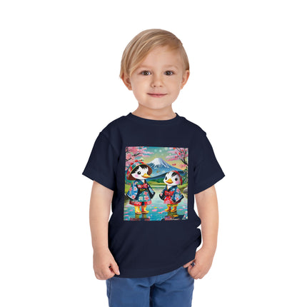 Rainy Day Ducks Toddler Short Sleeve Tee