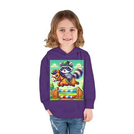 Raccoon Rider Toddler Pullover Fleece Hoodie