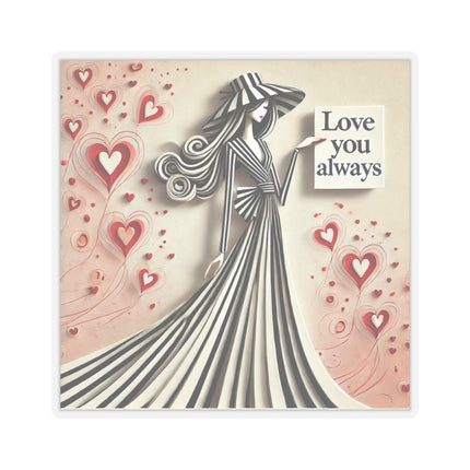 Love You Always Kiss-Cut Stickers (4 Sizes)