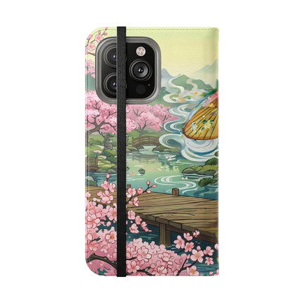 🌸🐱 Kimono Kitties Flip Case – Whimsical Elegance & Storybook Charm