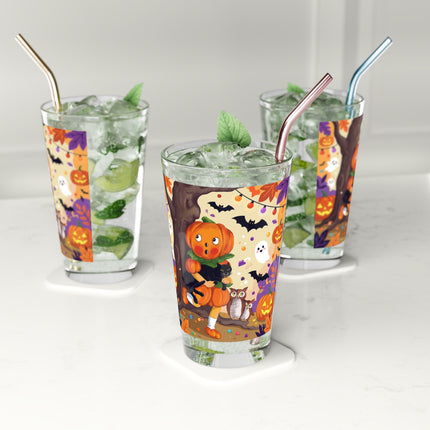 🎃🐈‍⬛ The Pumpkin Child’s Halloween Parade Glass, 16oz – Whimsical Storybook Charm
