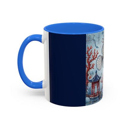 Lionfish & Lantern Colorful Mug – Mystical Ocean & Asian Harmony
