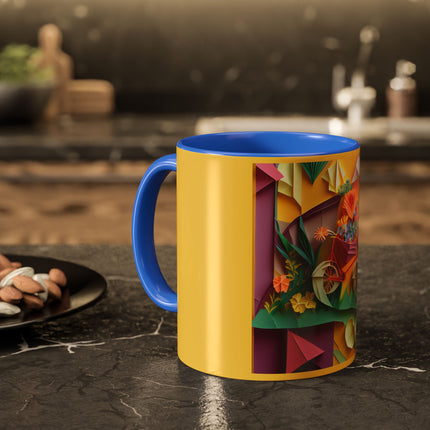 Origami Bicycle Colorful Mugs (11oz, 15oz)