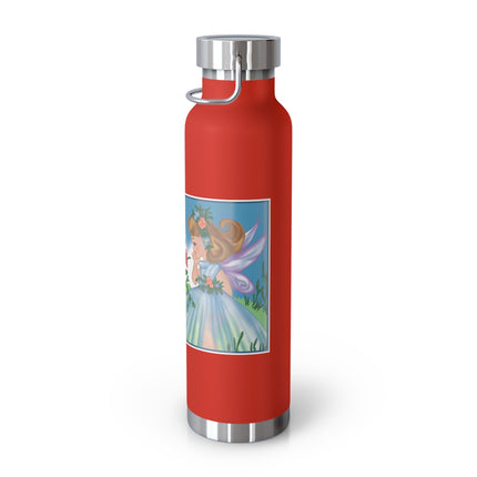 Fairy and Dapper Chick Copper Vacuum Insulated Bottle, 22 oz