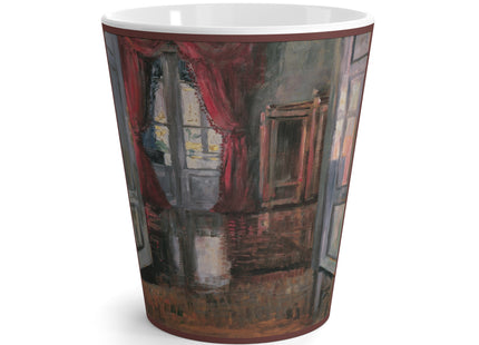 View into Leopold and Marie Czihaczek's Apartment by Egon Schiele Latte Mug