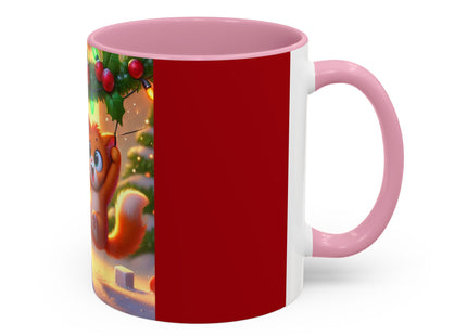 Naughty or Nice Kitten Christmas Colorful Mugs (11oz, 15oz)