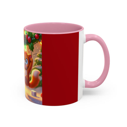 Naughty or Nice Kitten Christmas Colorful Mugs (11oz, 15oz)