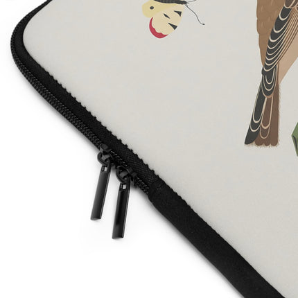 🐦🌸 Pink-Breasted Bird & Wren Laptop Sleeve – Elegant Joy & Springtime Charm