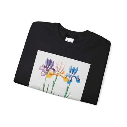 Blue Iris by Anselmus Boëtius de Boodt Heavy Blend™ Crewneck Sweatshirt