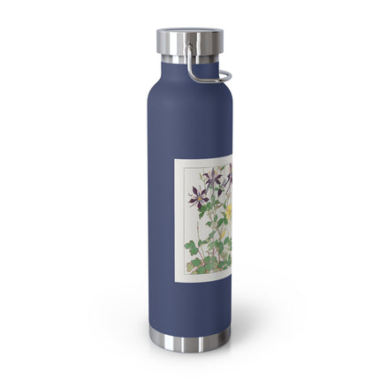 Aquilegia Flower by Tanigami Kônan Copper Vacuum Insulated Bottle, 22oz