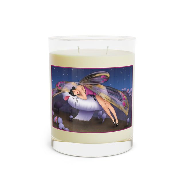 Slumbering Fairy on a Mushroom Scented Candle - Full Glass, 11oz