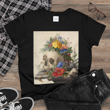Vanitas Still Life by Herman Henstenburgh Women's Midweight Cotton Tee