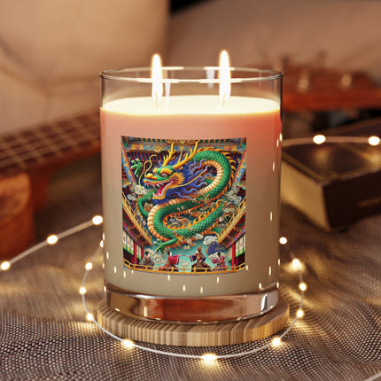Tibetan Dragon Over Kabuki Duel Scented Candle