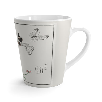 Butterflies and flower illustration by Morimoto Toko Latte Mug