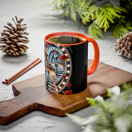 Halloween Witch Through the Mirror Colorful Mugs (11oz, 15oz)